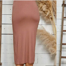 Load image into Gallery viewer, Up To There Ribbed Midi Skirt
