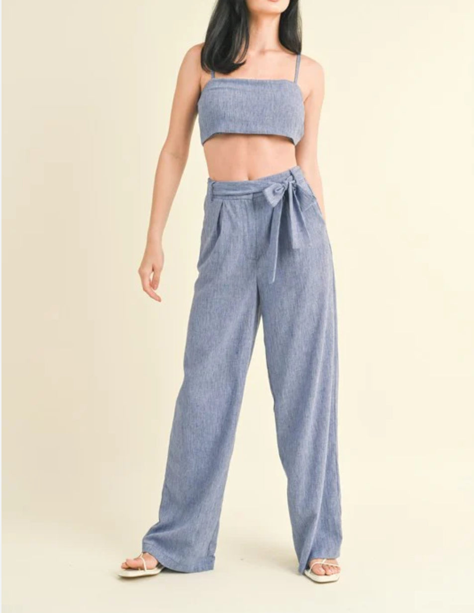 Brittany Denim Wide Leg Pants