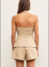 Load image into Gallery viewer, Stacy Halter Neck Vest Shorts Romper
