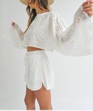 Load image into Gallery viewer, Olivia Eyelet Two Piece Short Set
