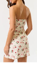Load image into Gallery viewer, So Sweet Cherry Bow Tie Print Mini Dress

