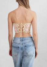 Load image into Gallery viewer, Mya Floral Crochet Crop Top
