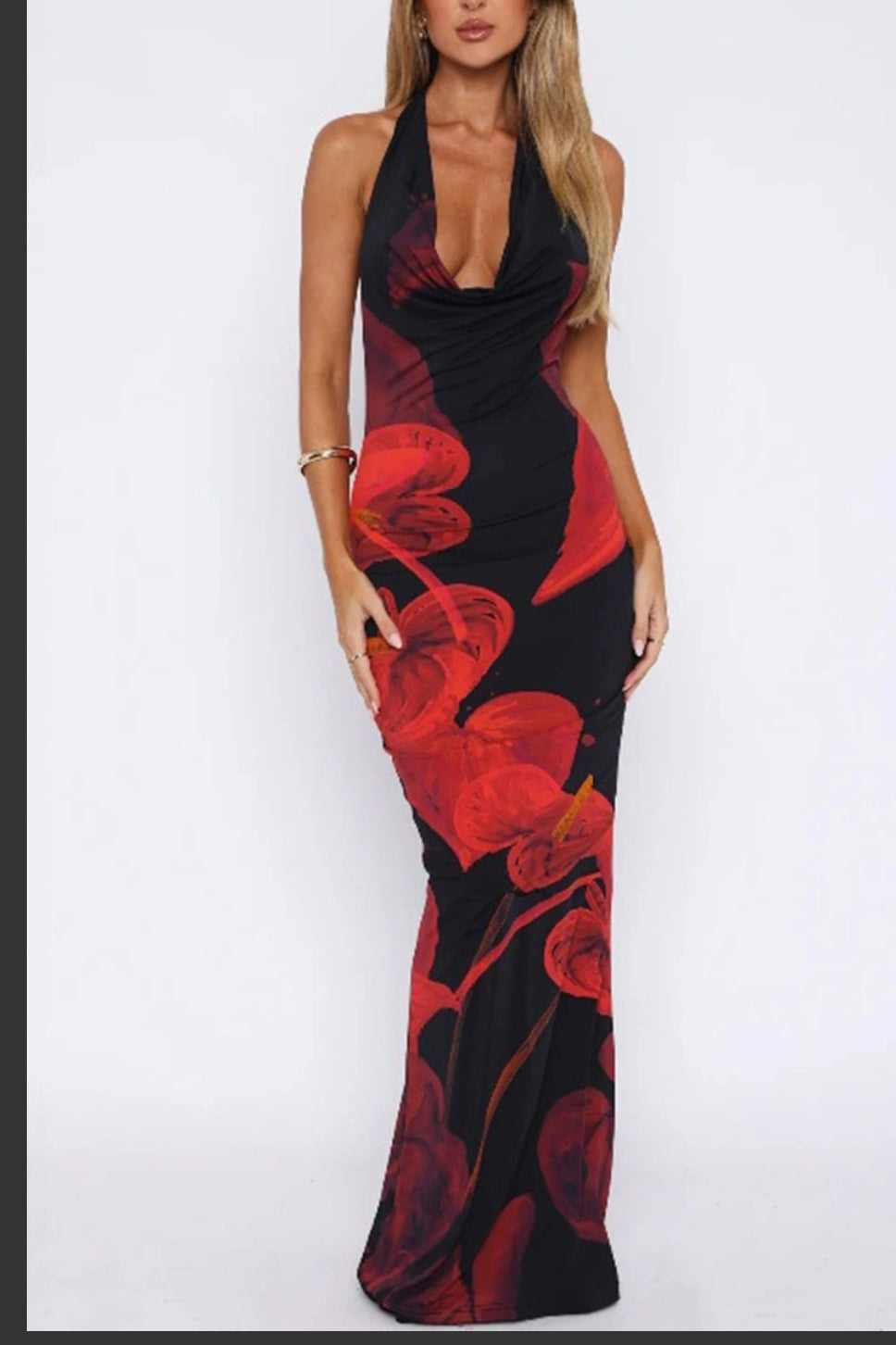 Molly Halter Neck Floral Maxi Dress
