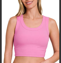 Load image into Gallery viewer, Ribbed Crop Tank Top Available In 4 Colors
