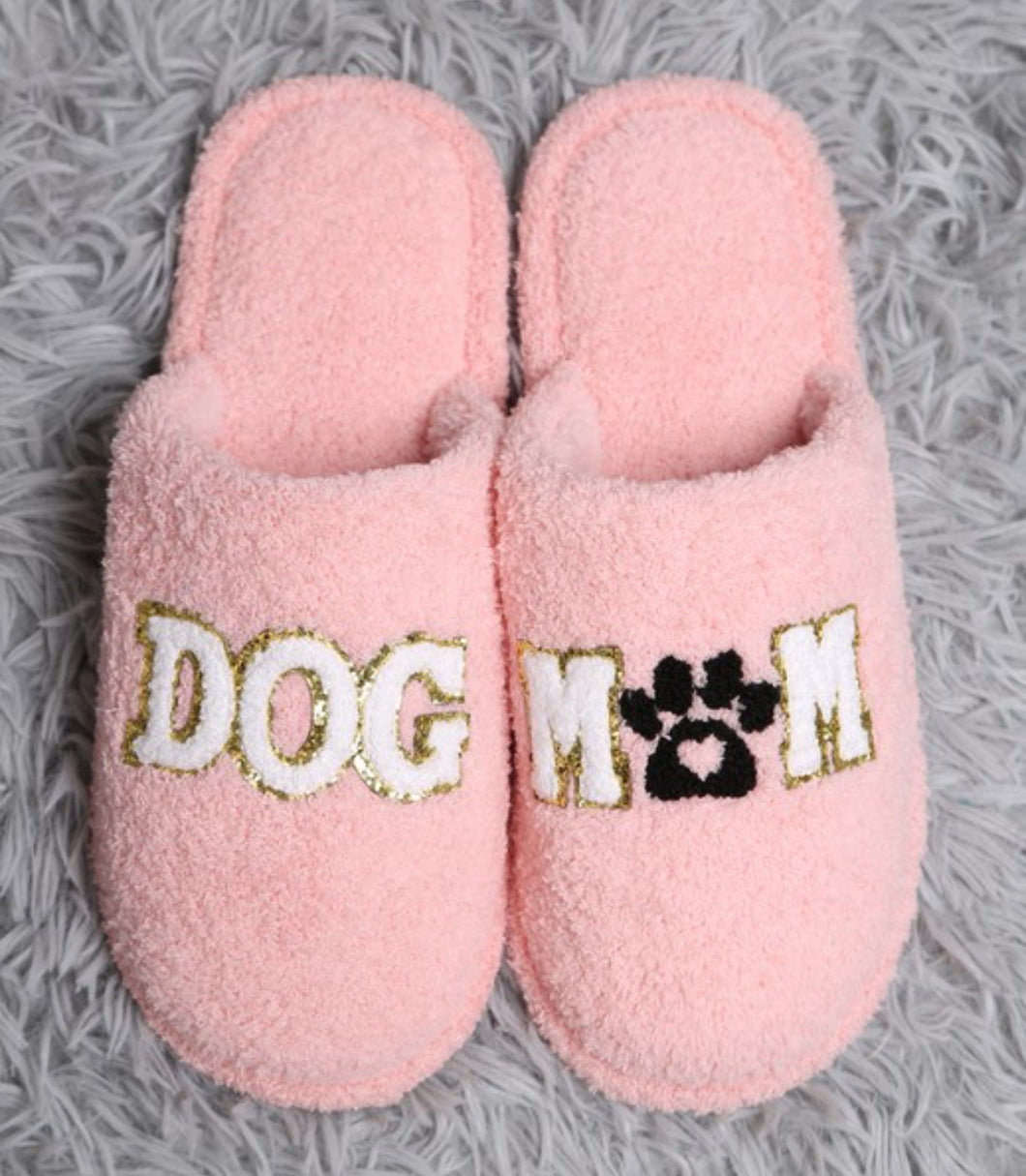 Dog Mom Fuzzy Slippers