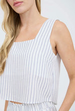 Load image into Gallery viewer, Seaside Striped Crop Tank
