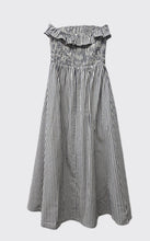 Load image into Gallery viewer, Ella Striped Strapless Ruffle Tube Midi Dress

