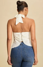 Load image into Gallery viewer, Lorraine Pleated Halter Ruffle Tank
