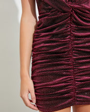 Load image into Gallery viewer, Time To Shine Sparkle Ruched Mini Dress
