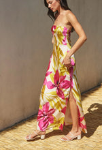 Load image into Gallery viewer, Gigi Floral Hawaiian Print Strapless Maxi Dress
