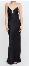 Load image into Gallery viewer, Late Nights Satin Contrast Piping Maxi Dress
