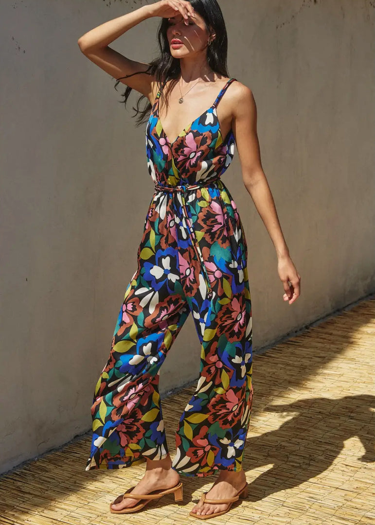 Daydream Belted Surplice Jumpsuit