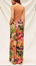 Load image into Gallery viewer, Island Time Tropical Floral Print Wide Leg Satin Pants
