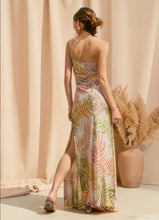 Load image into Gallery viewer, Pink Palms One Shoulder Maxi Dress
