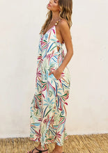 Load image into Gallery viewer, Tianna Tie Back Tropical Jumpsuit
