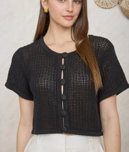 Load image into Gallery viewer, Paige Short Sleeve Button Cardigan 2 Colors
