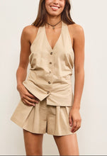 Load image into Gallery viewer, Stacy Halter Neck Vest Shorts Romper
