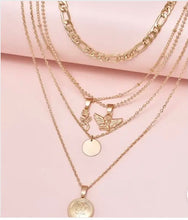 Load image into Gallery viewer, GOLD MULTI CHARM LAYERED NECKLACE
