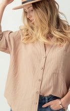 Load image into Gallery viewer, DANIELLE COTTON V NECK BUTTON UP SHIRT AVAILABLE IN 2 COLORS BOGO free
