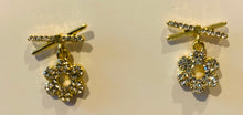 Load image into Gallery viewer, Gold Flower Bar Earrings
