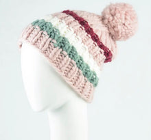 Load image into Gallery viewer, STRIPED POM BEANIE HAT BOGO Free
