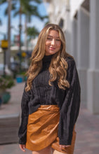 Load image into Gallery viewer, Desert Nights Faux Leather Tulip Wrap Mini Skirt bogo free
